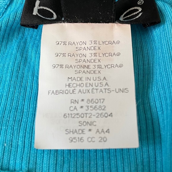 Vintage Y2K Bebe Miami Bling Tank Top NWT Blue Palm Tree Rhinestone XS S M L - Picture 9 of 9